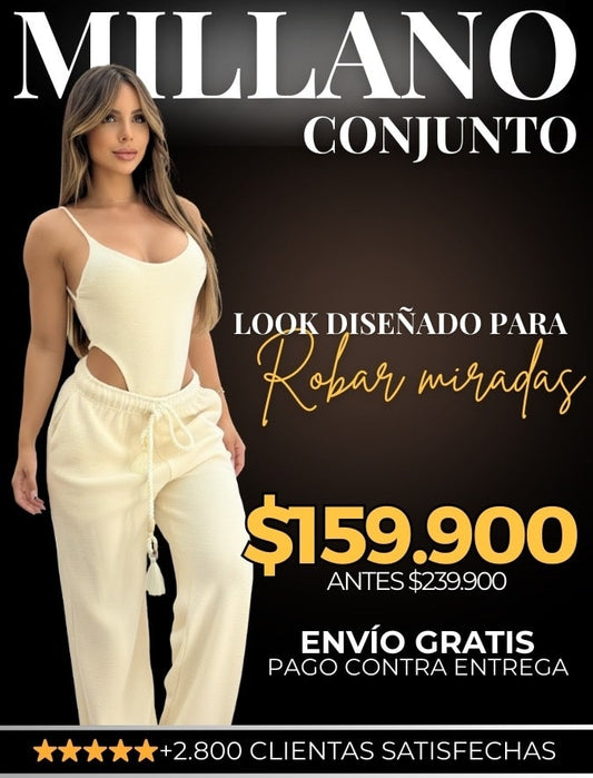 CONJUNTO MILLANO: BODY CHIC + PANTALON PALAZZO 🔥